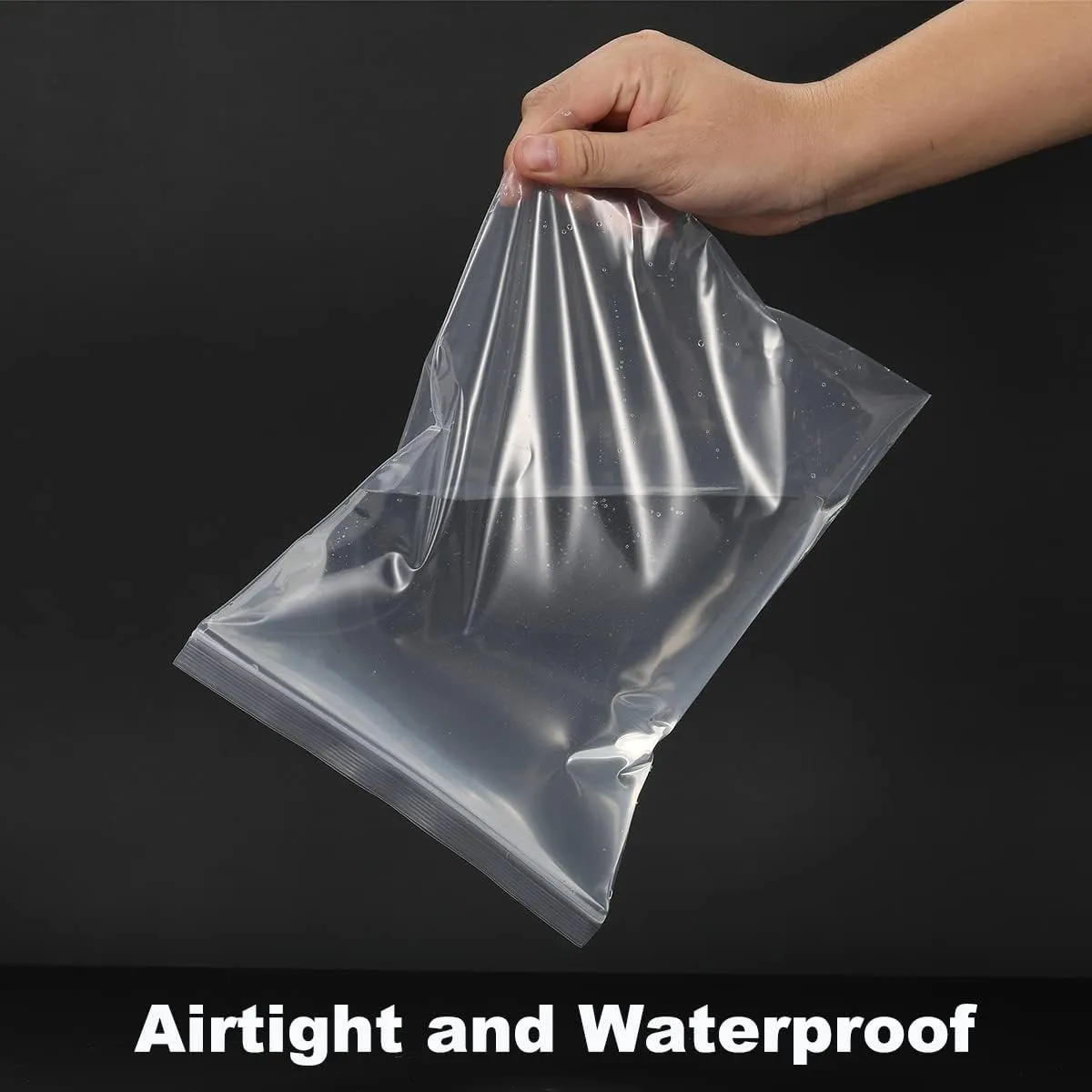 100 PCS 6" x 8" Thick Clear Zip Poly Lock Plastic Bags Seal Reclosable Zip Bag Durable 2.4 Mil Photo Cards Envelopes Snacks Seeds Zipper Bags
