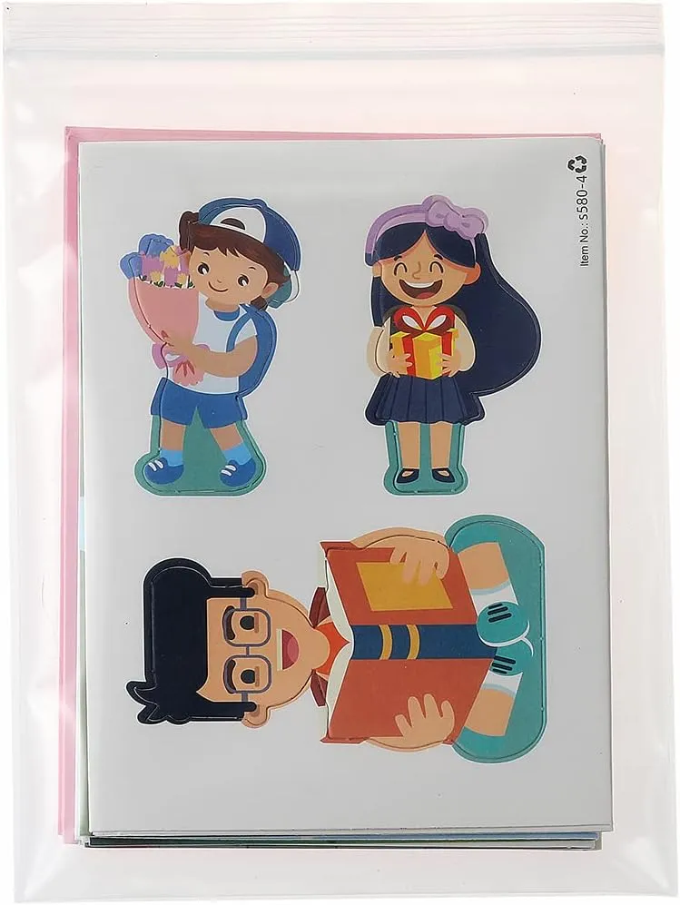 100 PCS 6" x 8" Thick Clear Zip Poly Lock Plastic Bags Seal Reclosable Zip Bag Durable 2.4 Mil Photo Cards Envelopes Snacks Seeds Zipper Bags