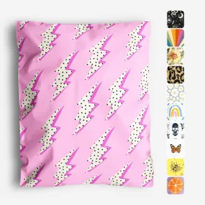 10x13 Poly Mailers – Lightning Bolt – Waterproof, Tear-Resistant Shipping Bags with Adhesive Seal – 100 Pack – Package Mint