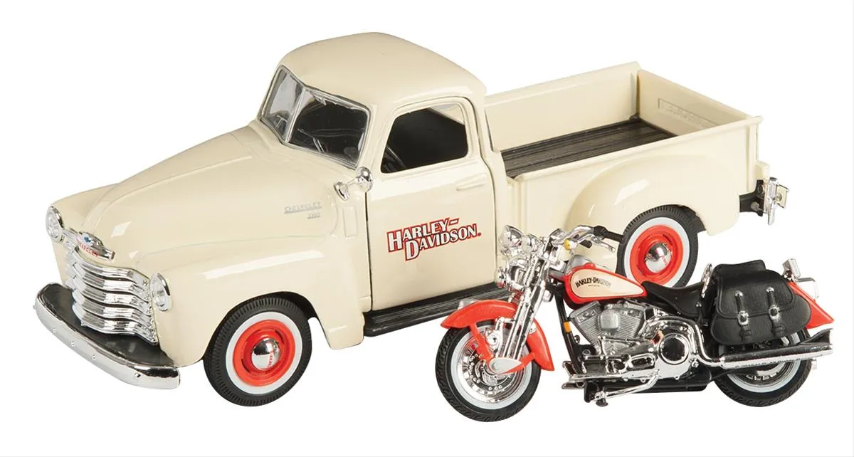 1:25 '50 CHEVY 3100 & 1:25 01' FLSTS HERITAGE SPRINGER