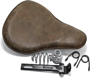 13" Brown Motorcycle Solo Seat Bracket Cushion for Harley Davidson Sportster