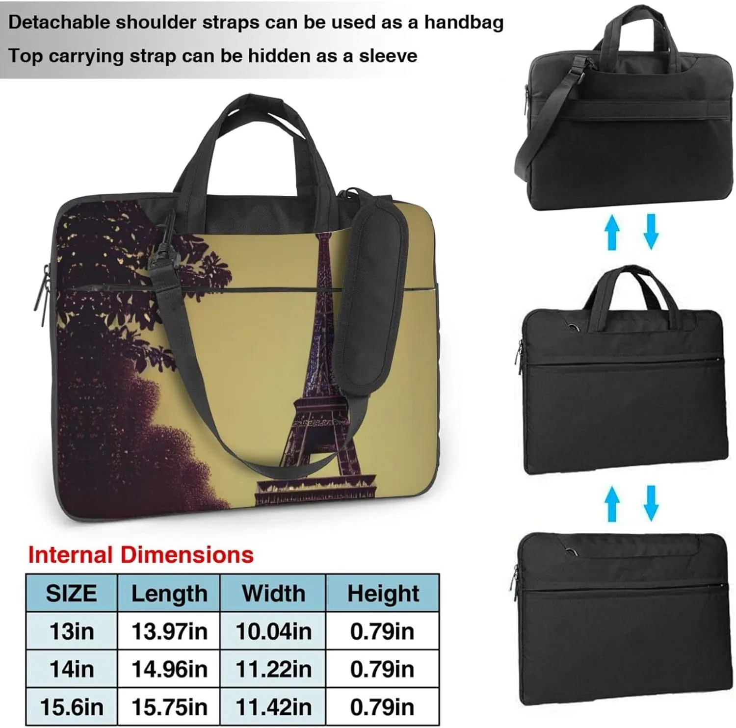 15.6-Inch Laptop Computer And Tablet Shoulder Bag Carrying Case,Business Casual,Outdoors Clare The Cliffs Print