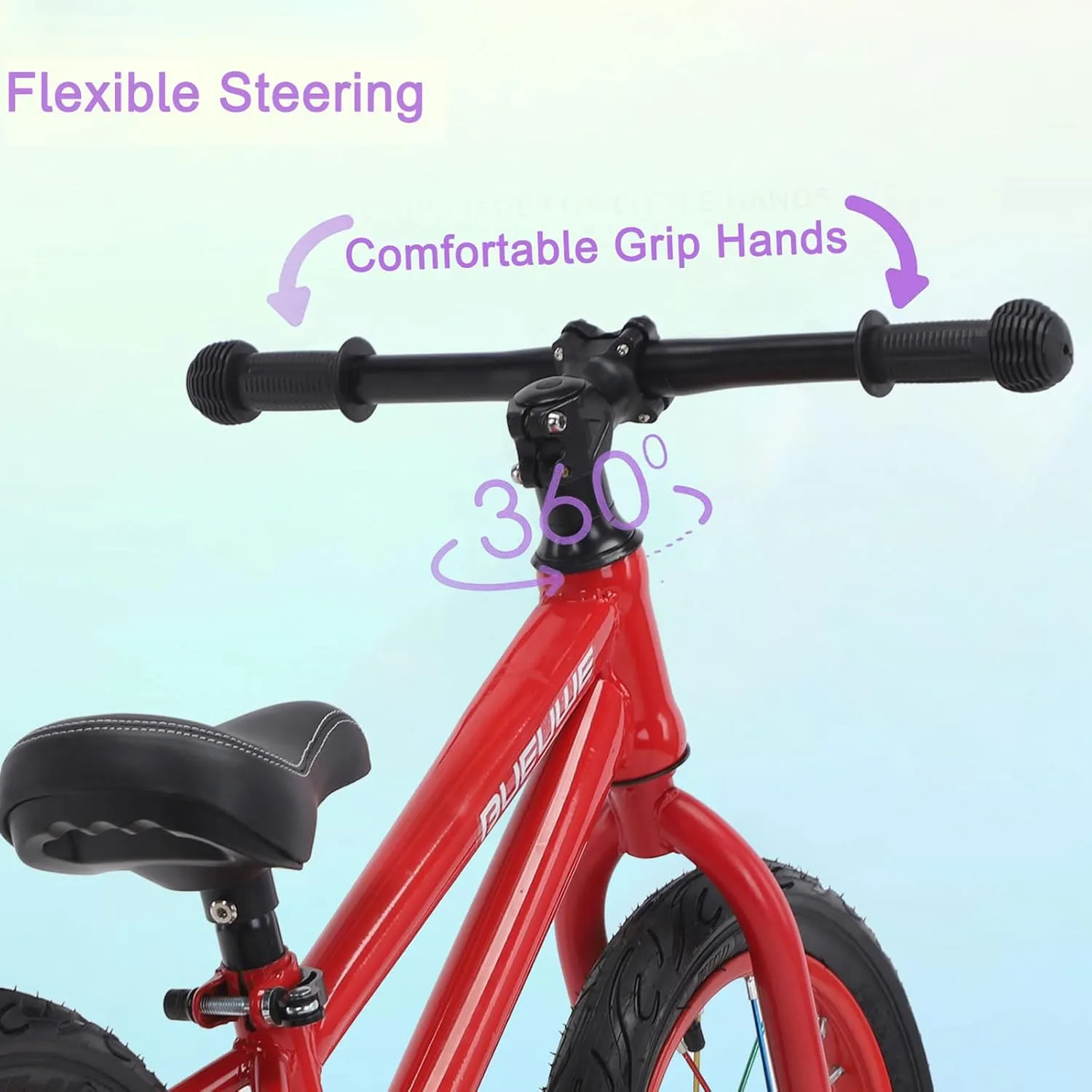 16 Inch Balance Bike for Big Kids Ages 4-8 Years Old Boys and Girls, No Pedal Sports Training Bicycle, Adjustable Seat Pneumatic Tires Quick Assembly