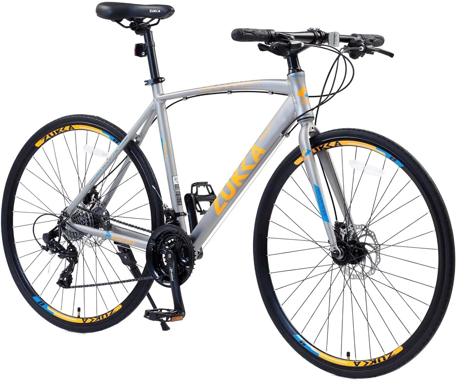 24-Speed Hybrid Bike for Men Women with 700C Disc Brake Road Bike,Lightweight Aluminum Alloy Frame,All-Terrain Commuter Bicycle for Urban Eco-Friendly Transportation City Riding