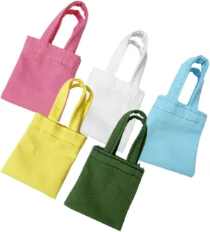 3sets 5pcs Miniature Canvas Bag DIY Doll House Accessories for Miniature Decor Dollhouse Enthusiasts 5pcs*3