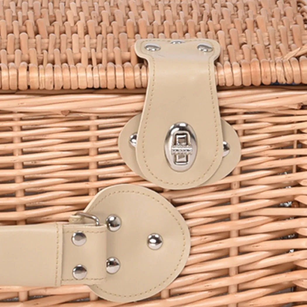 4 Person Willow Picnic Basket Set