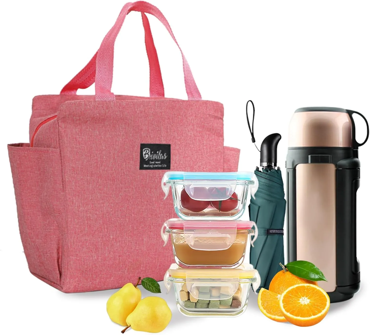 4PCS Large Lunch Bag Tote Cooler Insulated Lunch Box for Women and Men Large Capacity Lunch Tote Bag Reusable Waterproof Bento Bag for Work Picnic (4PCS)