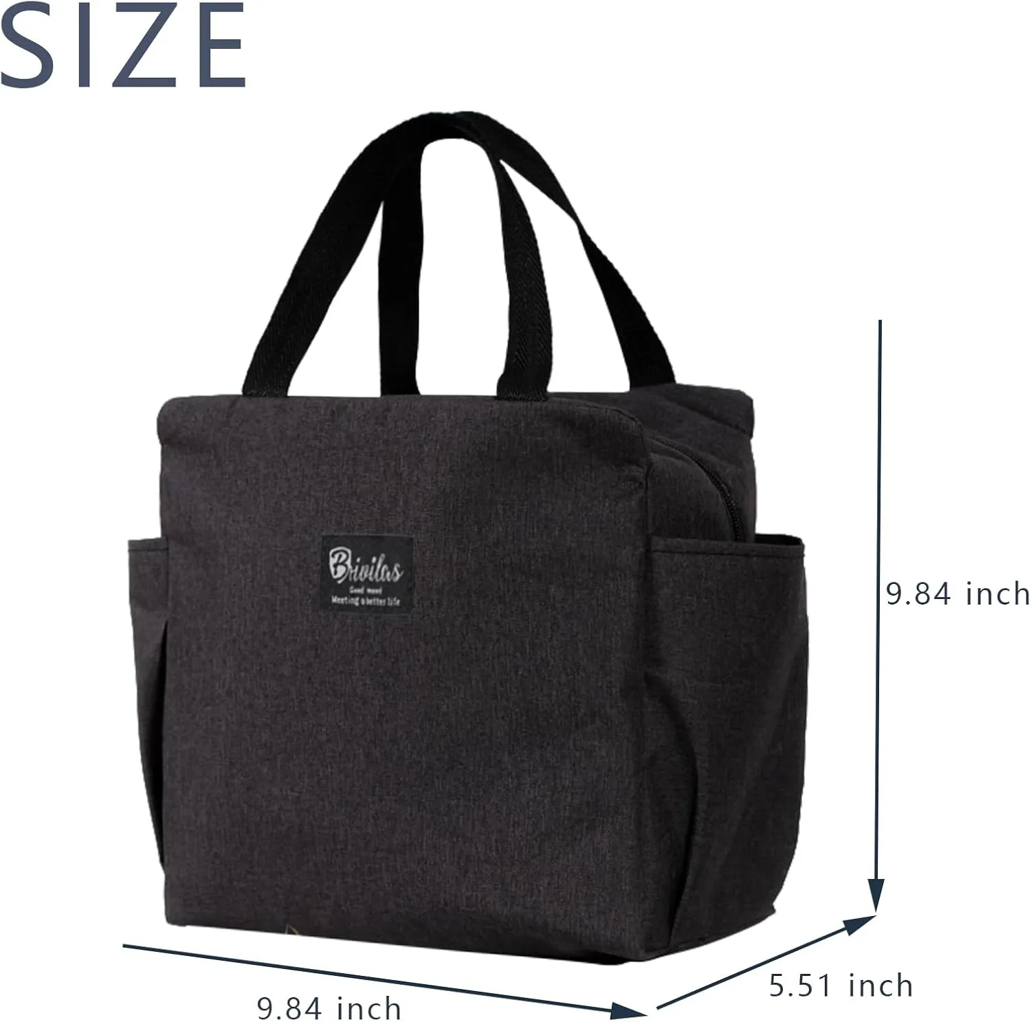 4PCS Large Lunch Bag Tote Cooler Insulated Lunch Box for Women and Men Large Capacity Lunch Tote Bag Reusable Waterproof Bento Bag for Work Picnic (4PCS)
