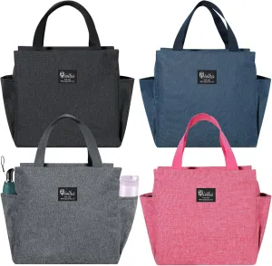 4PCS Large Lunch Bag Tote Cooler Insulated Lunch Box for Women and Men Large Capacity Lunch Tote Bag Reusable Waterproof Bento Bag for Work Picnic (4PCS)