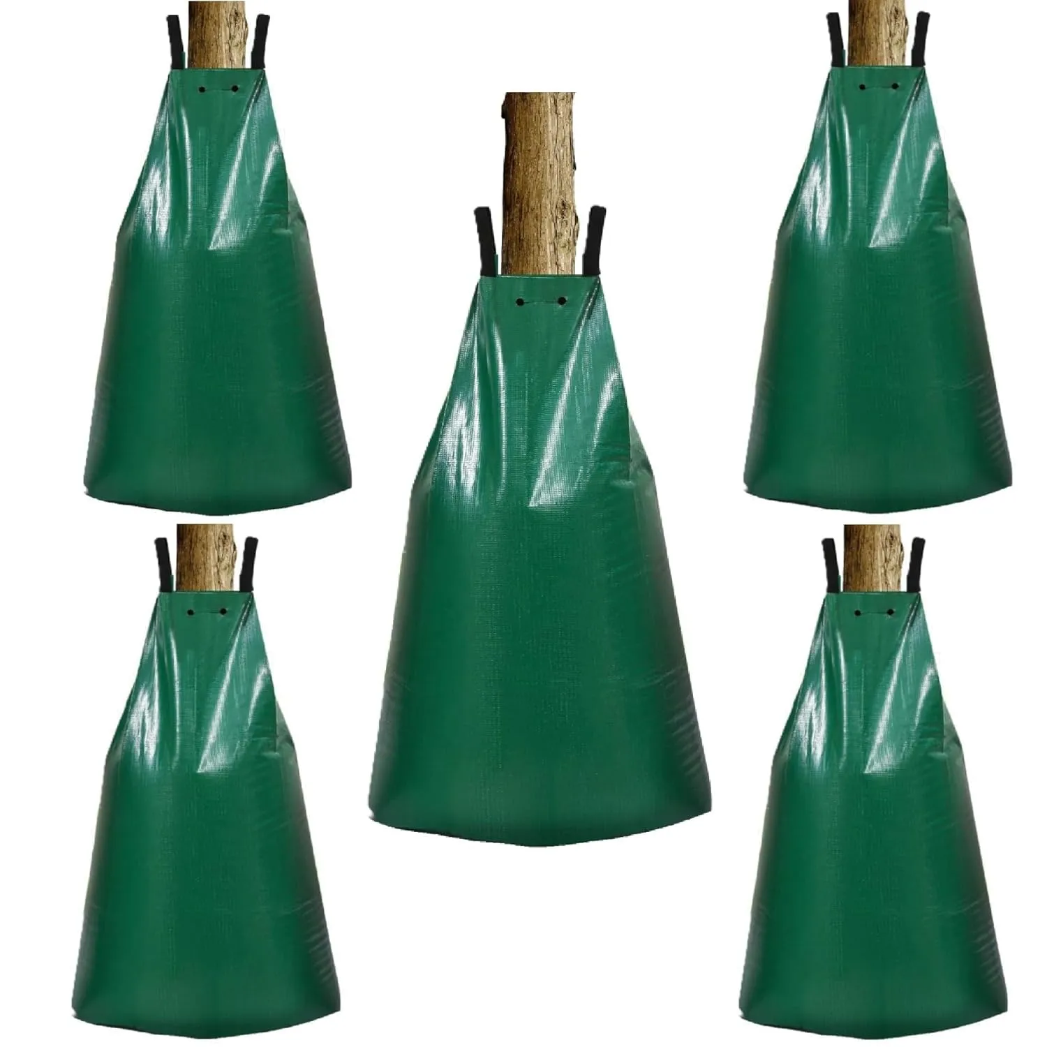 5-Pack 20 Gallon PVC Tree Watering Bags,Heavy Duty Slow Release Drip Irrigation Bag for Newly Planted or Established Trees,Reusable