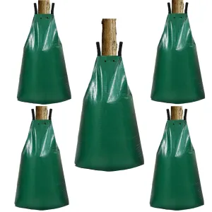 5-Pack 20 Gallon PVC Tree Watering Bags,Heavy Duty Slow Release Drip Irrigation Bag for Newly Planted or Established Trees,Reusable