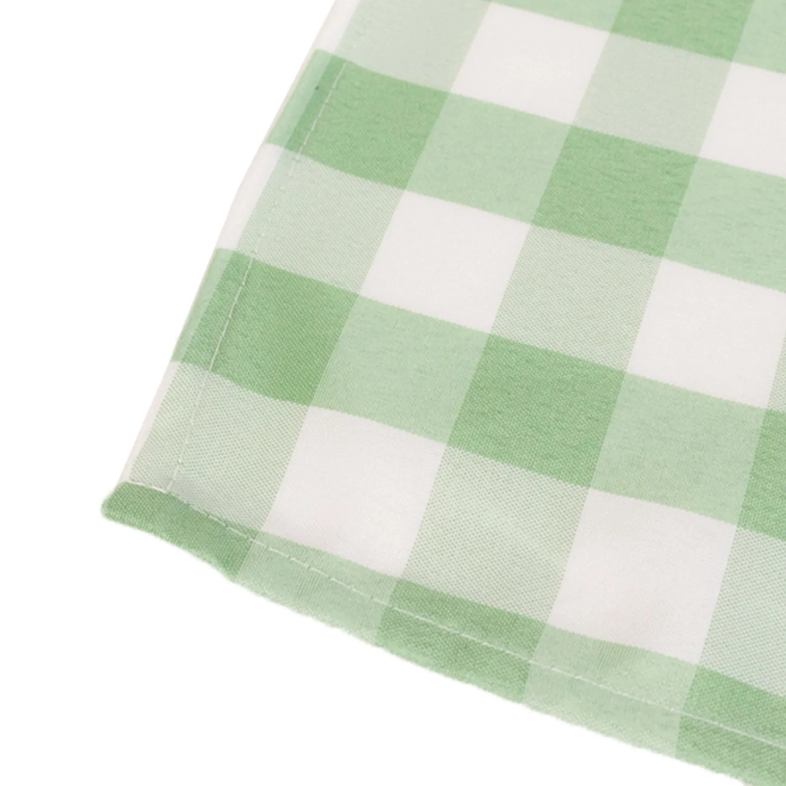 5 Pack Polyester 15"x15" Napkins Sage Green/White Buffalo Plaid Gingham Style Cloth Napkins