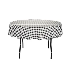 70 in. Round Tablecloth Checkered