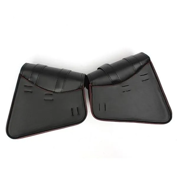 A Pair Universal Motorcycle Harley Saddle Bags Pouch - Black