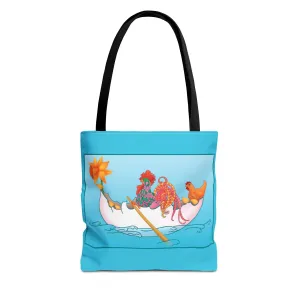 A Rooster's Seafaring Adventure Tote Bag (AOP)