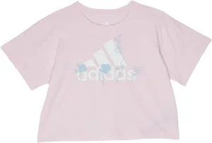 adidas Girls' Baby Short Sleeve Tee T-Shirt, Pink Blue Print, 5