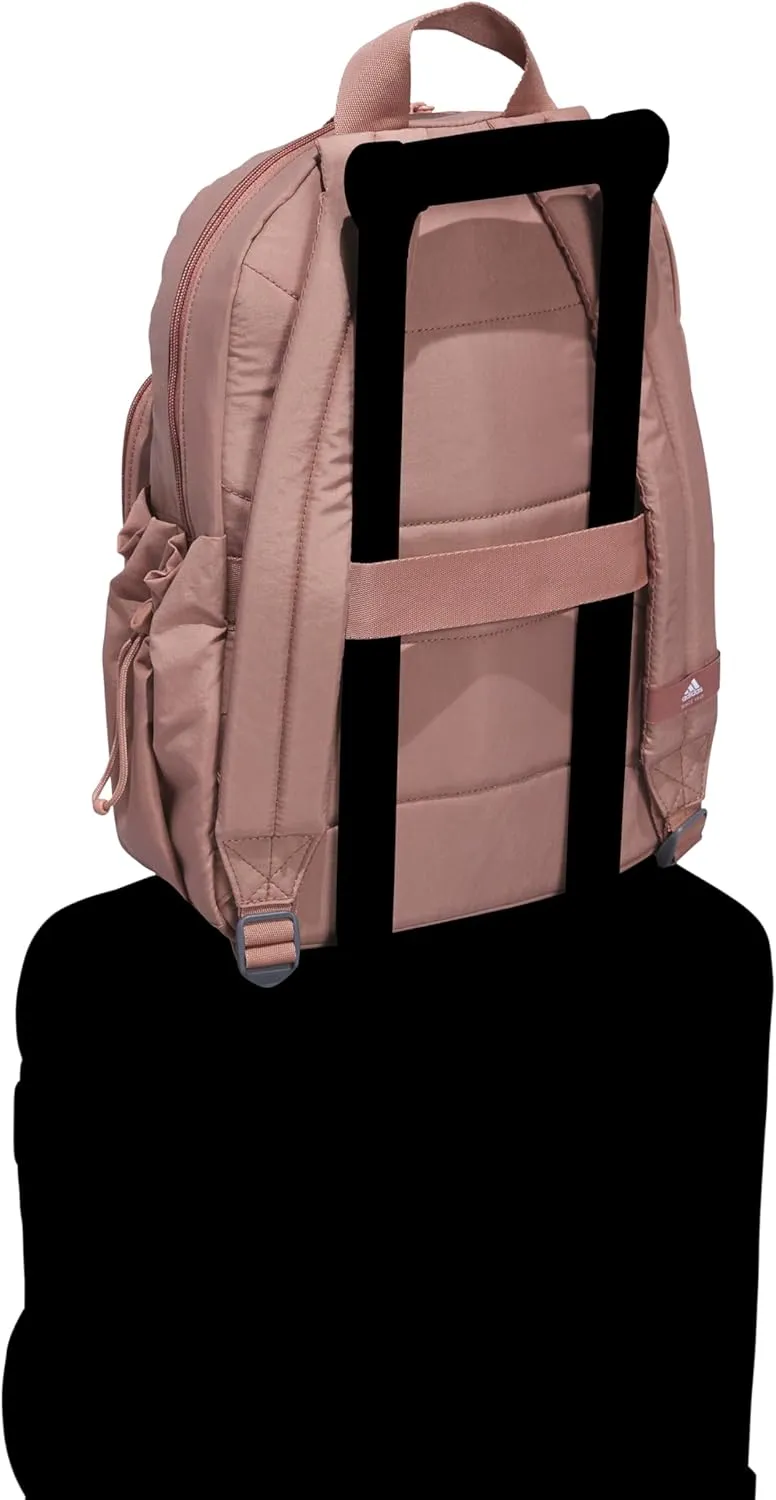 adidas Weekender Backpack (19L) Small Fashion Lightweight Durable Travel Bag, Warm Clay Pink, One Size