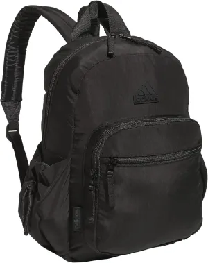 adidas Weekender Mini Backpack for Women and Men, Small Fashion Bag with Laptop Sleeve, Black, One Size