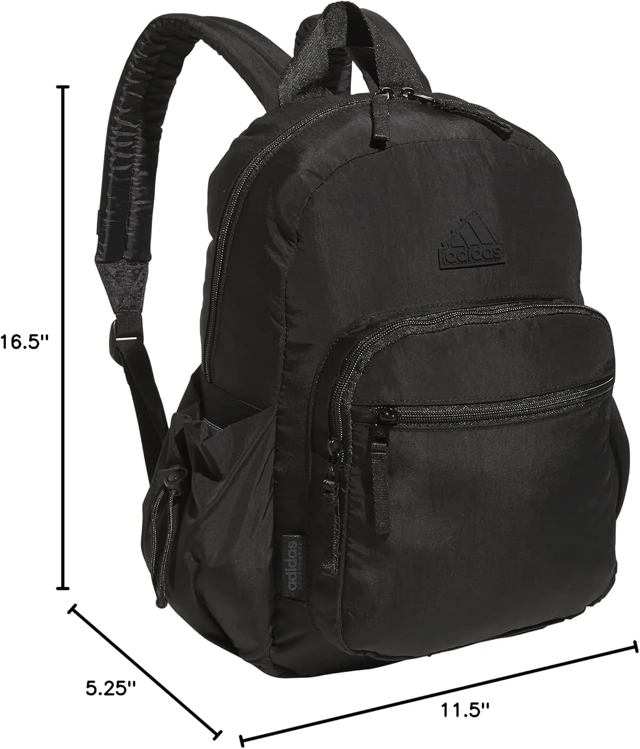 adidas Weekender Mini Backpack for Women and Men, Small Fashion Bag with Laptop Sleeve, Black, One Size