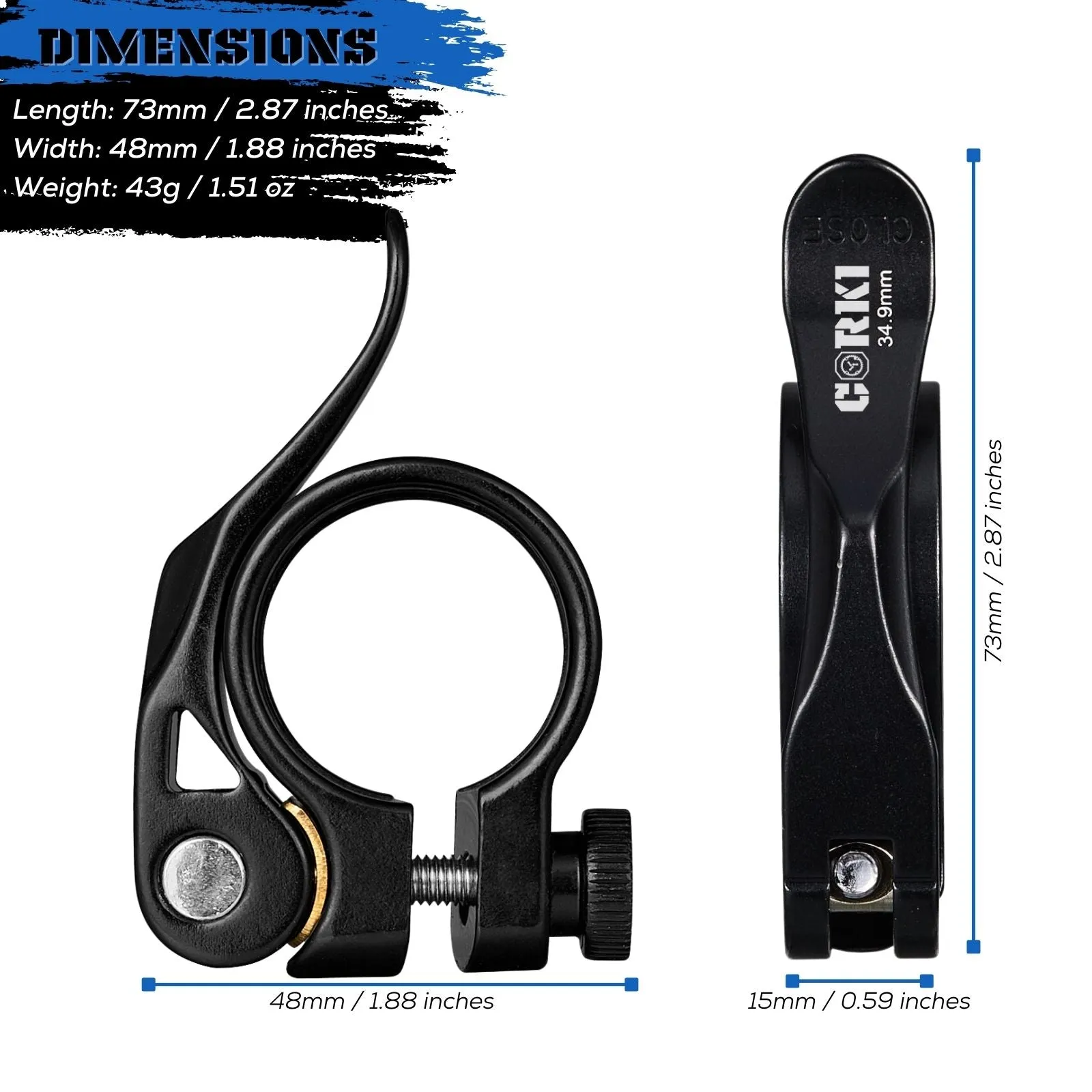 Adjustable Quick Release Seatpost Clamp