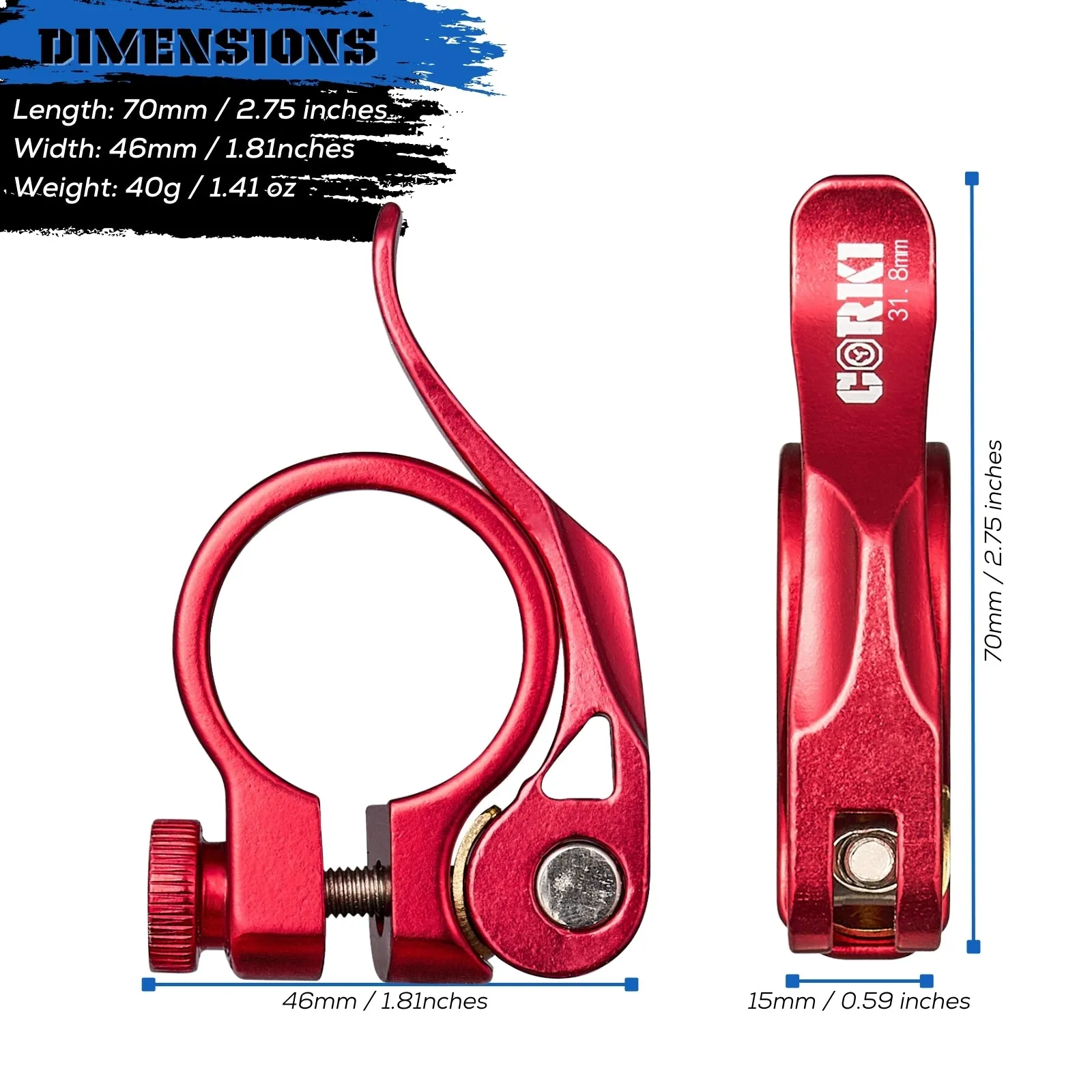 Adjustable Quick Release Seatpost Clamp