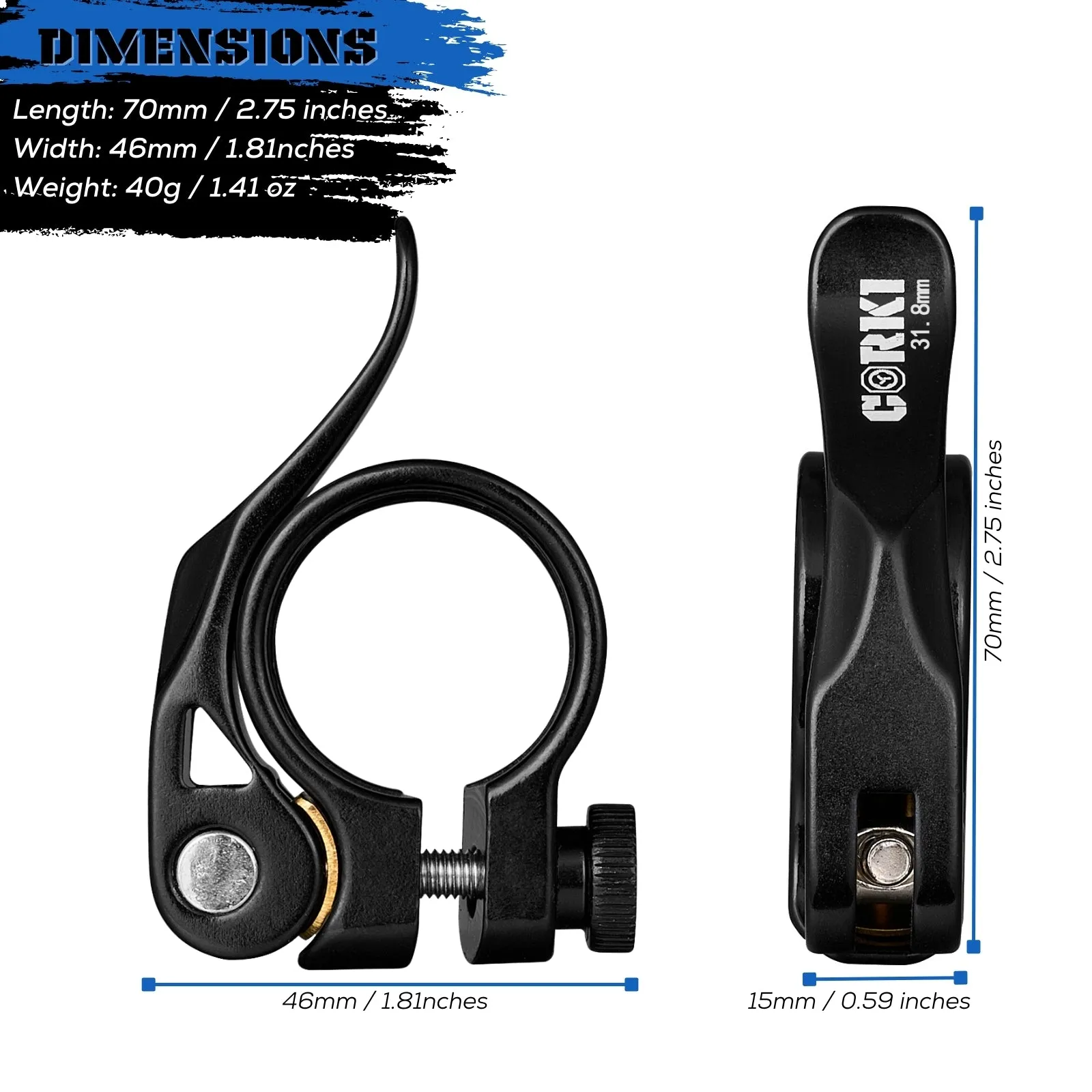 Adjustable Quick Release Seatpost Clamp