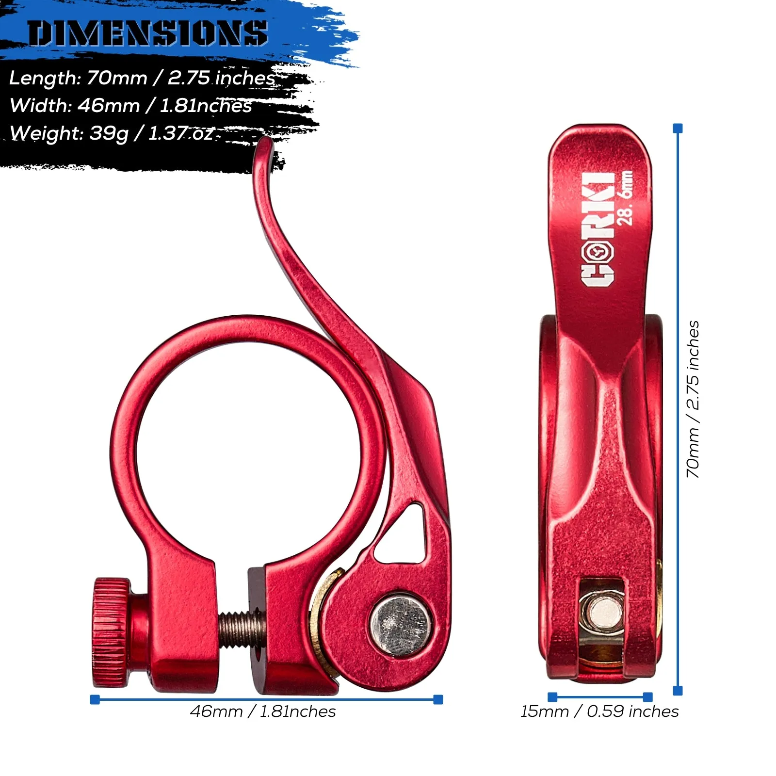 Adjustable Quick Release Seatpost Clamp