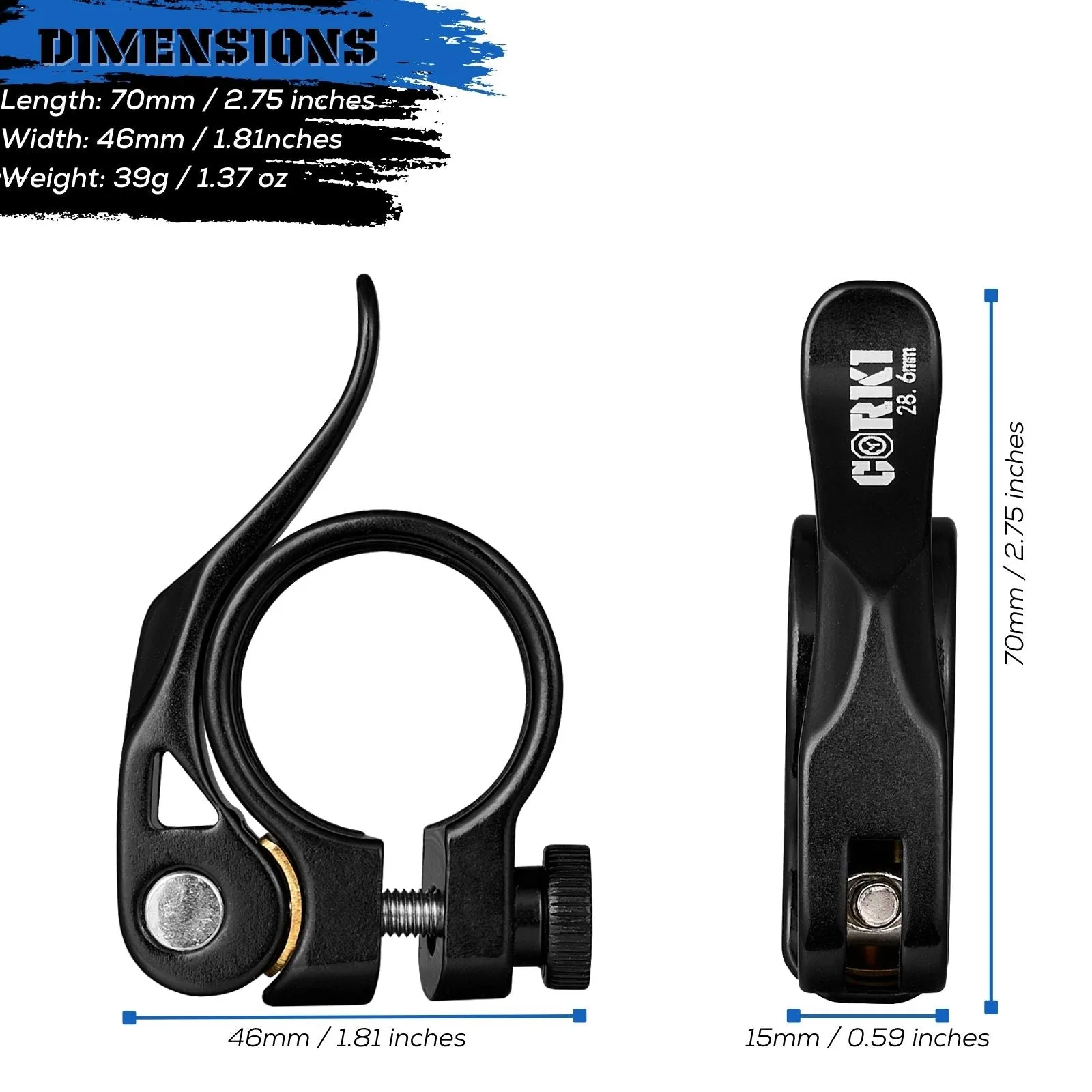 Adjustable Quick Release Seatpost Clamp