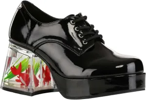 Adult Black or White Goldfish Platform Shoes | Costume Lace Up Footwear & Fishtank Heel | Retro Disco Party Shoes