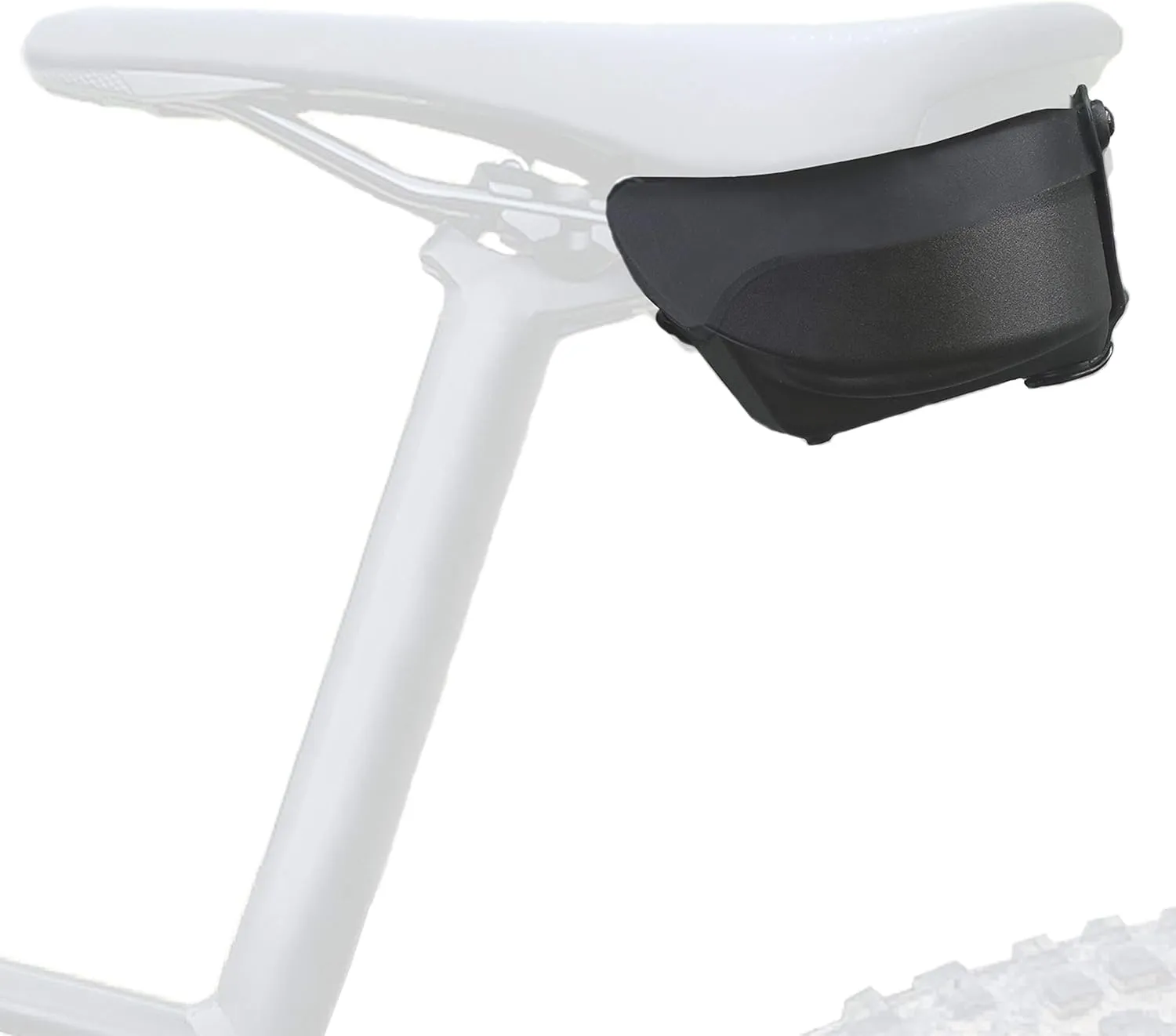 Aeroclam P2 Bike Saddle Bag Compact Seat Bag Cycling Small Under Seat Hard Shell Waterproof Aerodynamic for Mountain Road Bike Flat Top Medium Lower