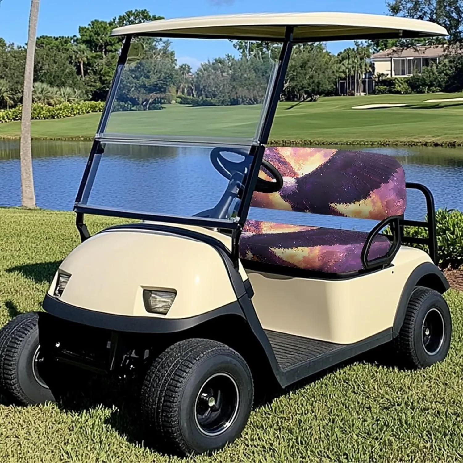 AFPANQZ Golf Cart Seat Cover for Summer - Breathable, Anti-Hot, Waterproof Easy to Install and Clean Golf Cart Blanket