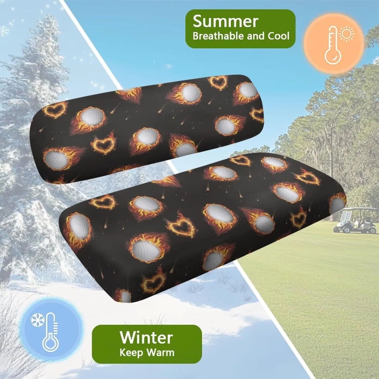 AFPANQZ Golf Cart Seat Cover for Summer - Breathable, Anti-Hot, Waterproof Easy to Install and Clean Golf Cart Blanket