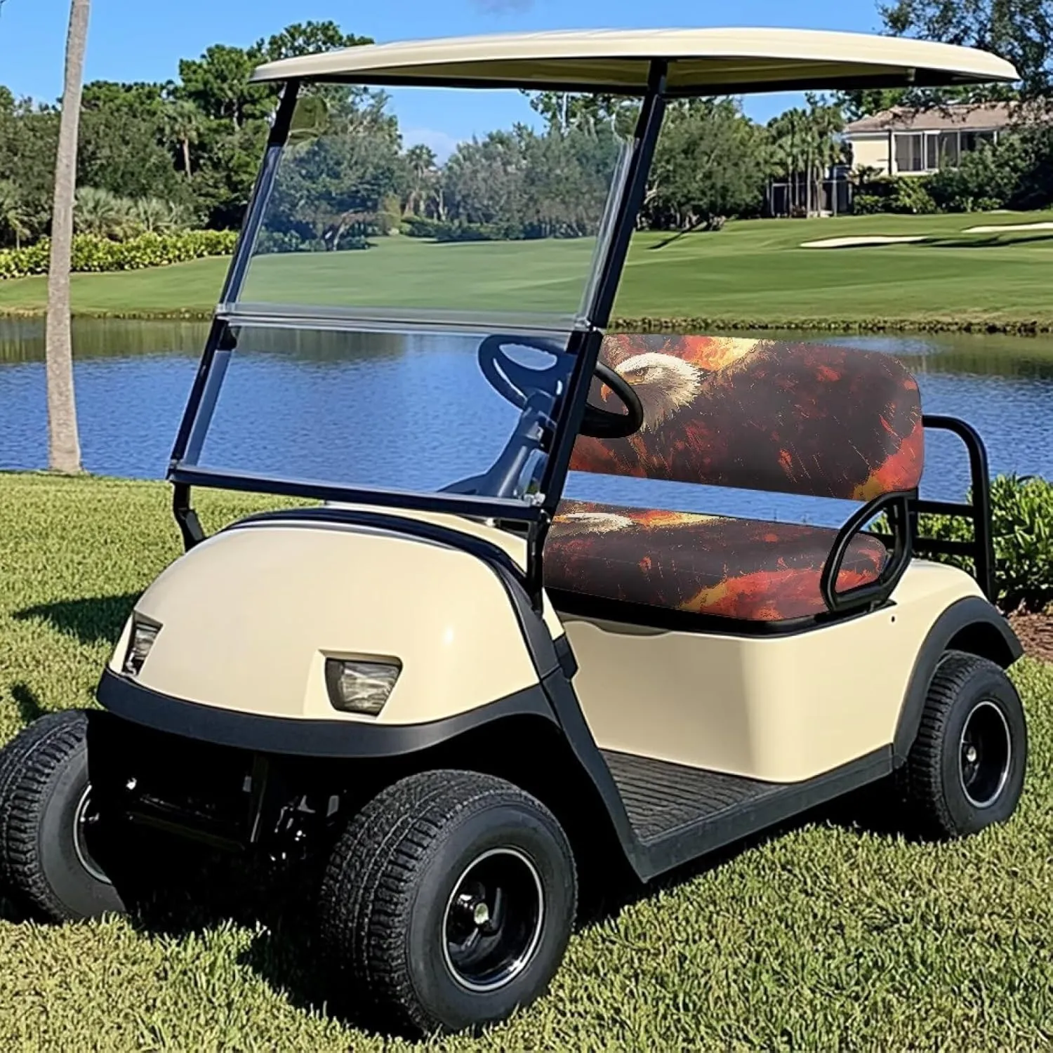 AFPANQZ Golf Cart Seat Cover for Summer - Breathable, Anti-Hot, Waterproof Easy to Install and Clean Golf Cart Blanket