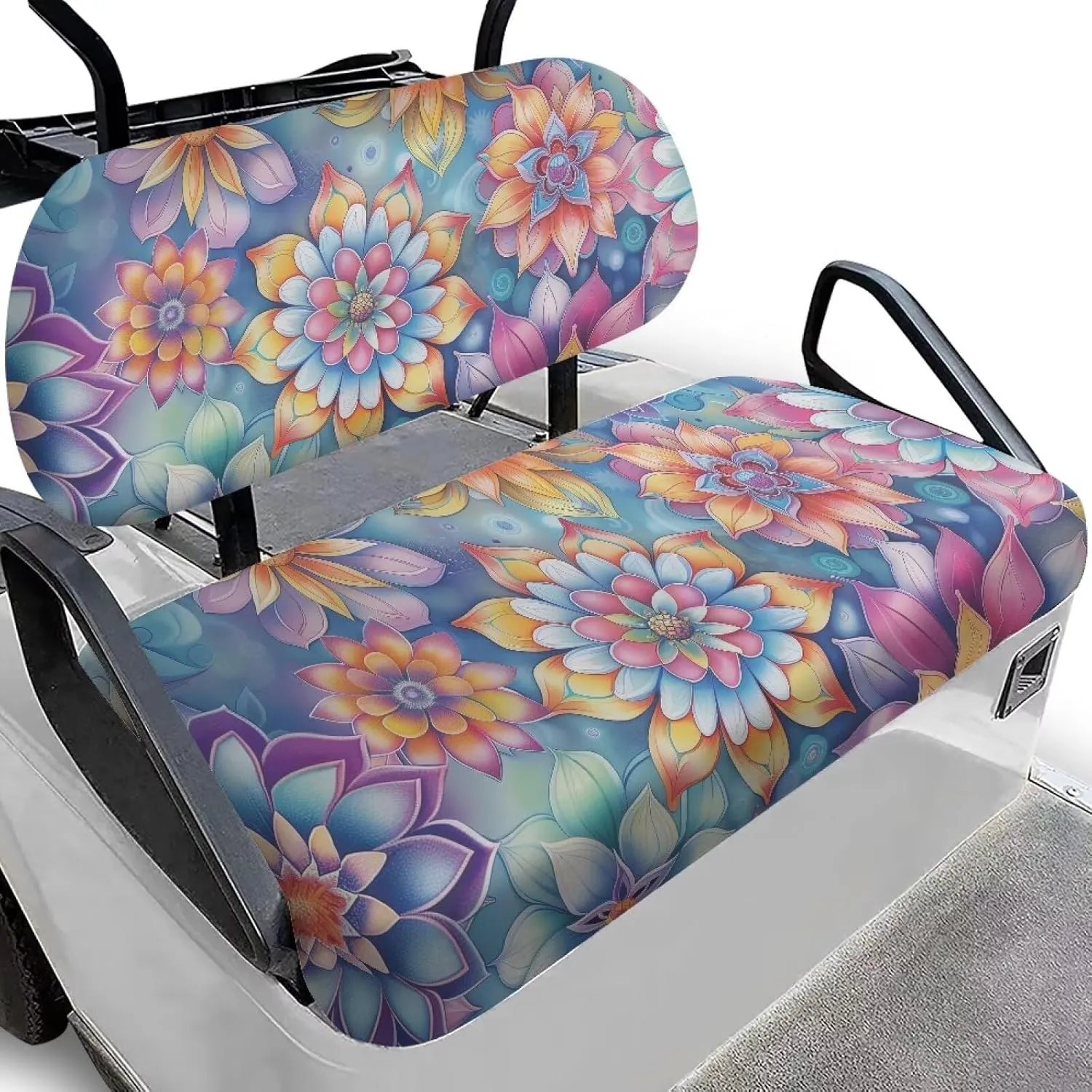 AFPANQZ Golf Cart Seat Cover - Universal Fit for Most 2-Person Golf Carts Washable Golf Cushion Protection Cover