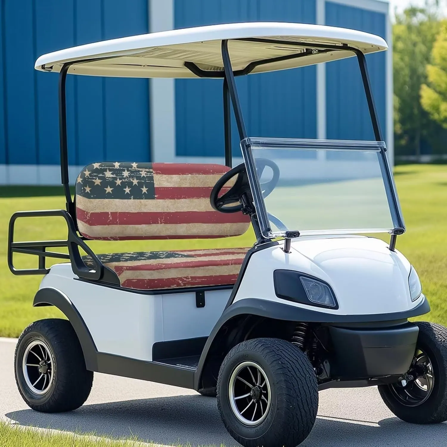 AFPANQZ Universal Golf Cart Seat Cover - Fits Most 2-Person Golf Carts Easy to Install, Club Car Decoration & Protection