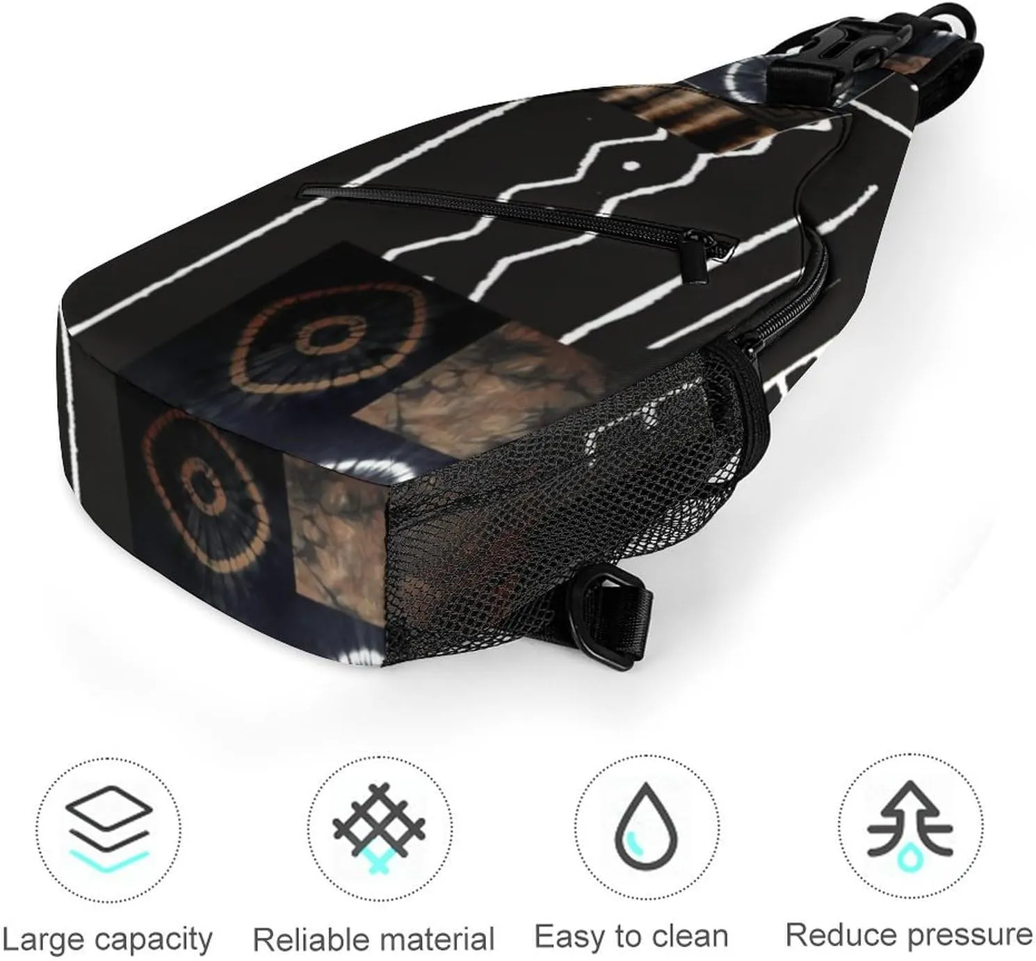 African Jungle Tribal Digital Pattern Print A Spacious And Large Capacity Portable Adjustable Chest Bag