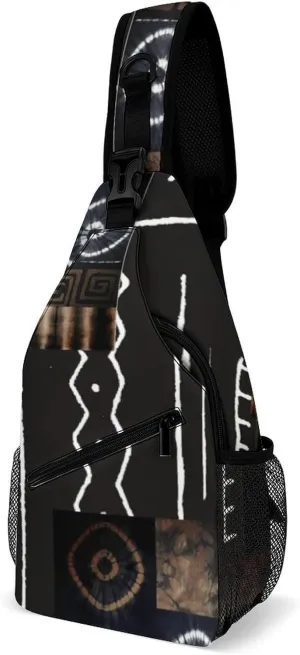 African Jungle Tribal Digital Pattern Print A Spacious And Large Capacity Portable Adjustable Chest Bag