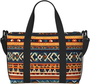 African National Patterns Printinggym Bags For Men Women, Foldable Travel Duffle Bag,Lightweight Weekender Duffel Bag