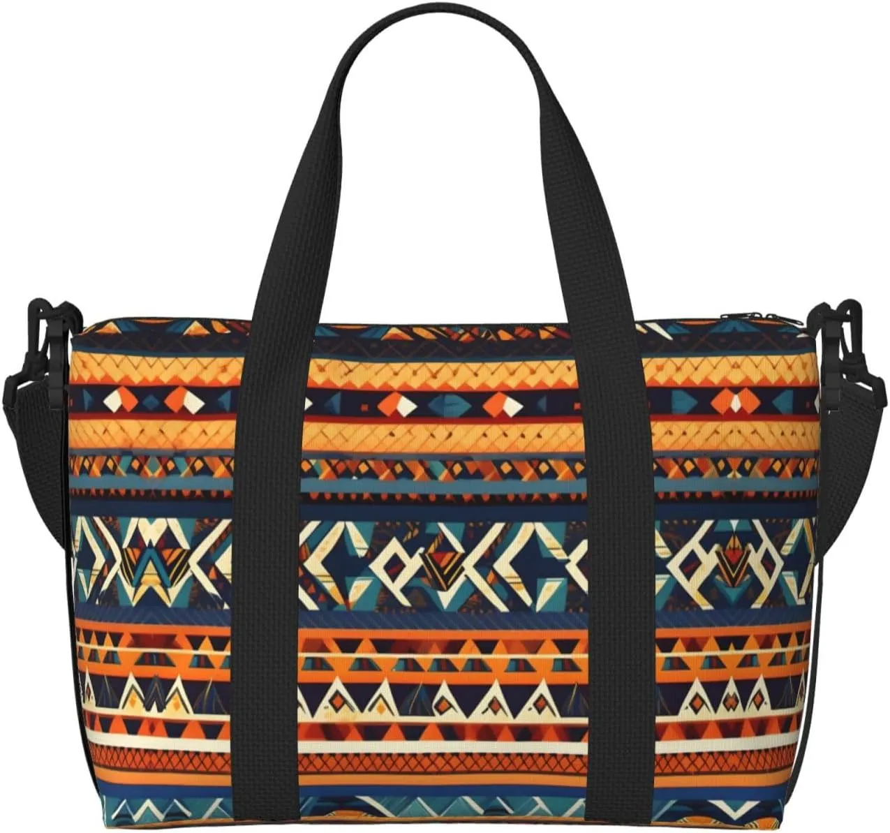 African National Patterns Printinggym Bags For Men Women, Foldable Travel Duffle Bag,Lightweight Weekender Duffel Bag