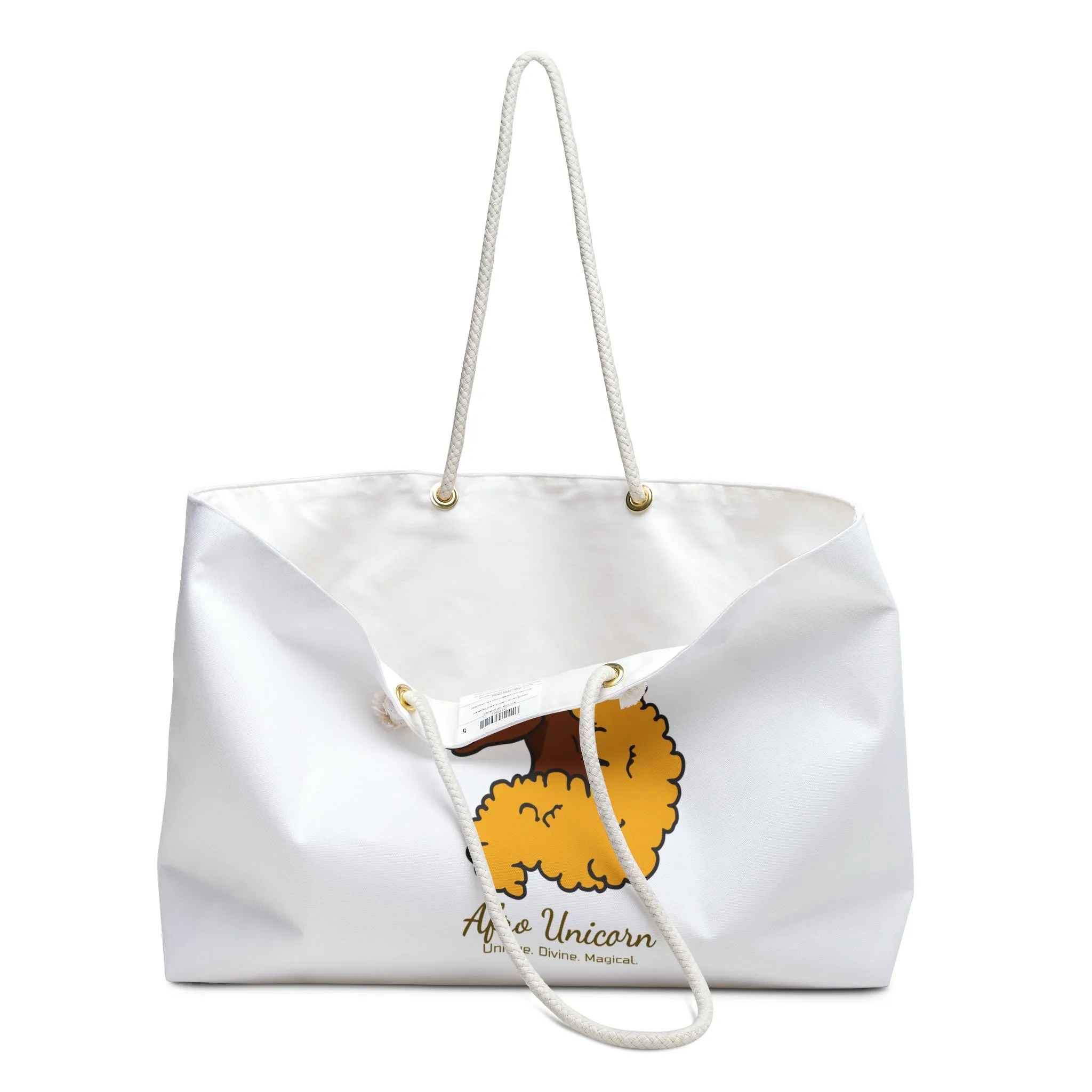 Afro Unicorn Weekender Bag - Royal Blue & Gold