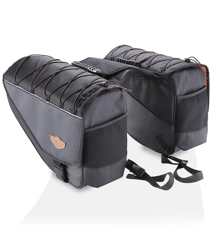 Alpha Semi Hard Waterproof Sports Panniers (For Up-Swept Exhausts) (50Ltrs) by Guardian Gears