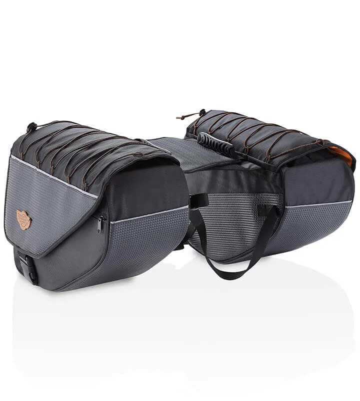 Alpha Semi Hard Waterproof Sports Panniers (For Up-Swept Exhausts) (50Ltrs) by Guardian Gears