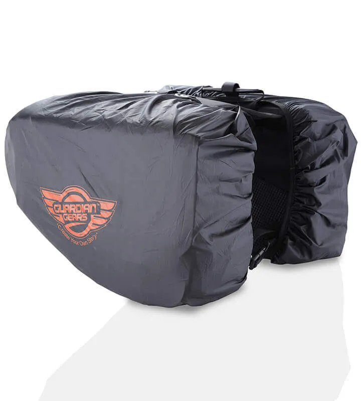 Alpha Semi Hard Waterproof Sports Panniers (For Up-Swept Exhausts) (50Ltrs) by Guardian Gears