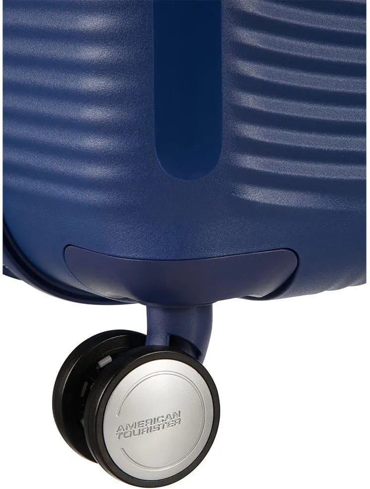 American Tourister Unisex Adult's Soundbox, Blue (Midnight Navy), Spinner S EXP (55 cm-41 L)