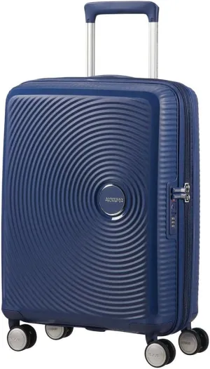 American Tourister Unisex Adult's Soundbox, Blue (Midnight Navy), Spinner S EXP (55 cm-41 L)