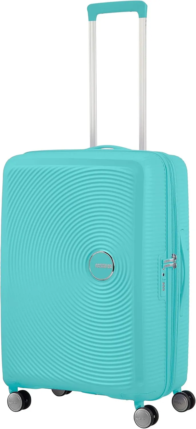 American Tourister Unisex_Adult Soundbox, Blue (Poolside Blue), Spinner M EXP (67 cm-71.5/81 L)