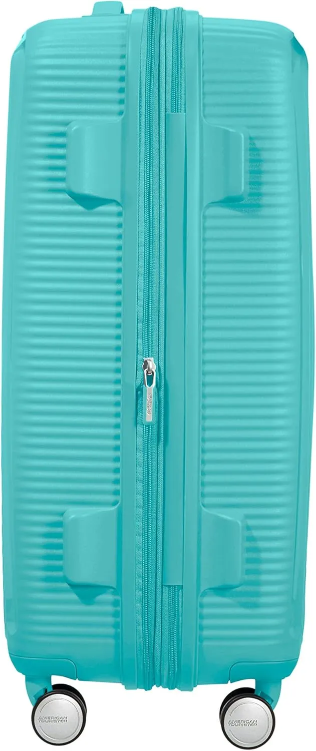 American Tourister Unisex_Adult Soundbox, Blue (Poolside Blue), Spinner M EXP (67 cm-71.5/81 L)