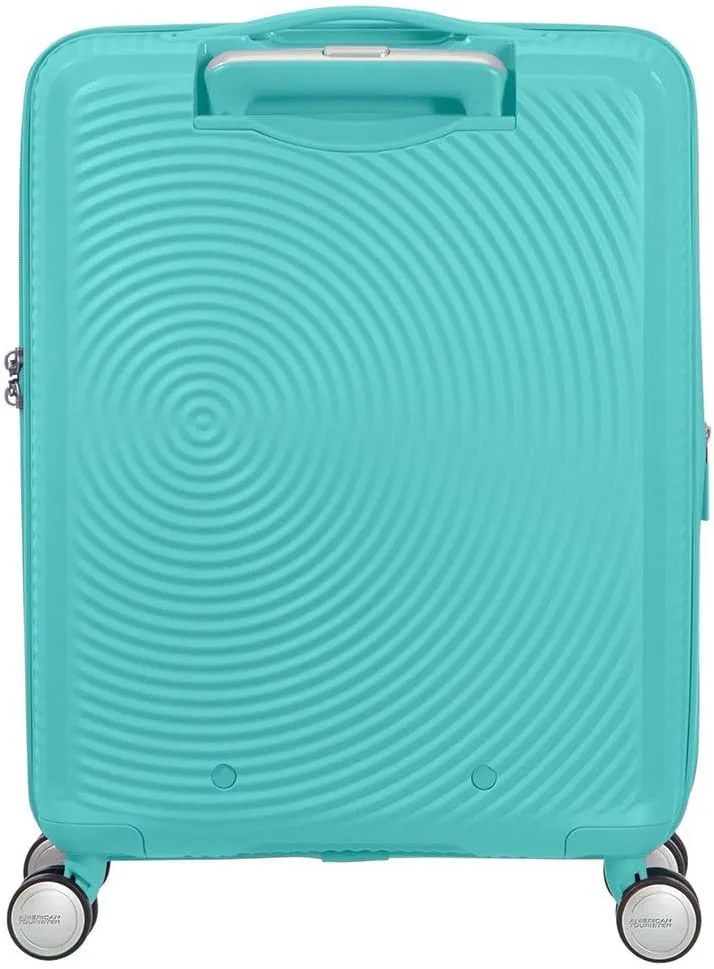 American Tourister Unisex_Adult Soundbox, Blue (Poolside Blue), Spinner S EXP (55 cm-35.5/41 L)