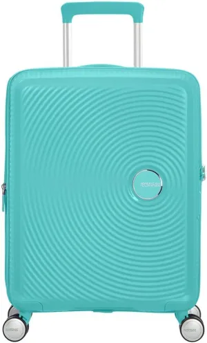 American Tourister Unisex_Adult Soundbox, Blue (Poolside Blue), Spinner S EXP (55 cm-35.5/41 L)