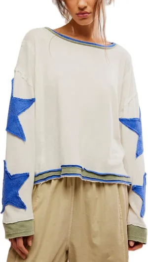Amiblvowa Oversized Graphic Sweatshirt for Women Y2k Long Sleeve Drop Shoulder Crewneck Shirt Tops Vintage Sweater Jacket